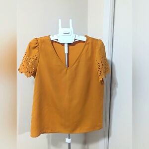 SHEIN gold/yellow blouse